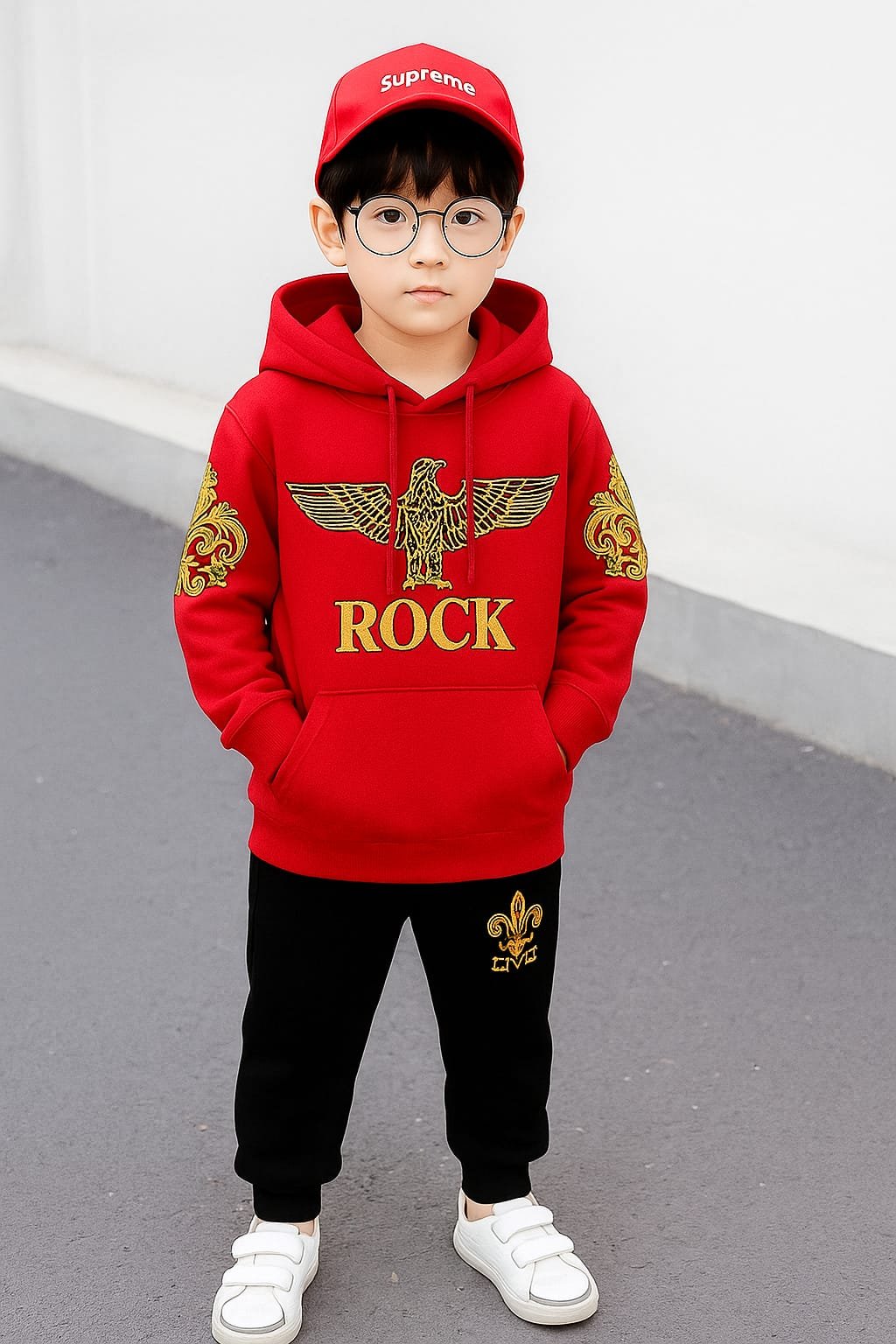 Premium Baby Hoodie And Pant Set (Rock.Red)